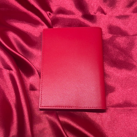 Red Leather Passport Holder - Picture 3 of 3
